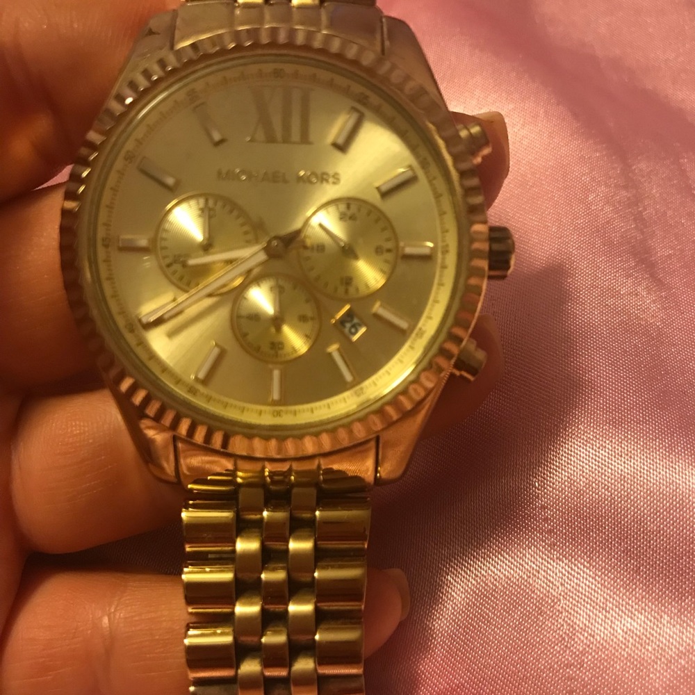 Michael Kors Gold Tone Chronograph-Unisex Watch